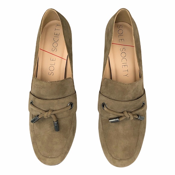 NWOB Sole Society Matador Suede Block Heel Loafer - Picture 2 of 9